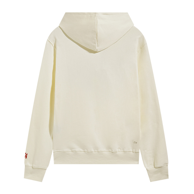 Poleron amiri Beige Cotton Hoodie with Red