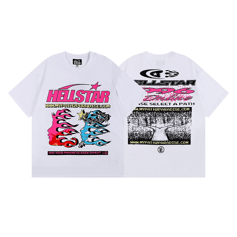Polera Hellstar Pixel Blanco