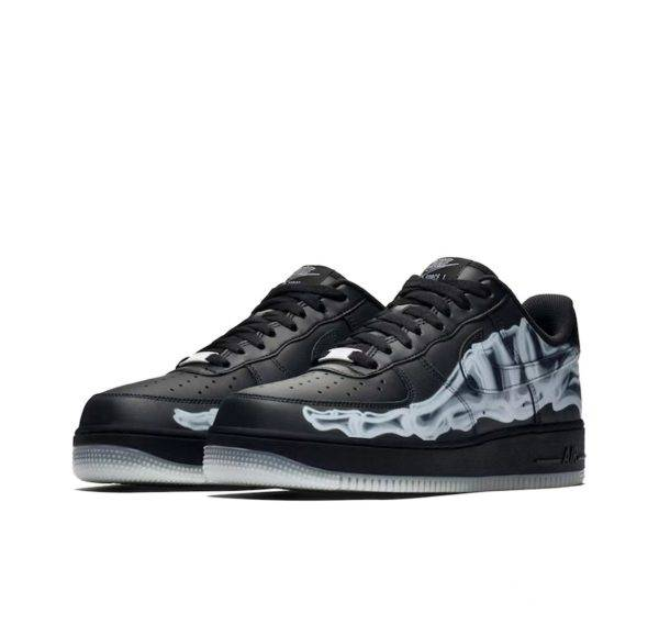 Air Force 1 Low Black Skeleton Halloween