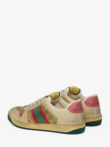 Gucci Screener Distressed Pink Green