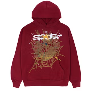 Sp5der Logo Hoodie "Maroon"