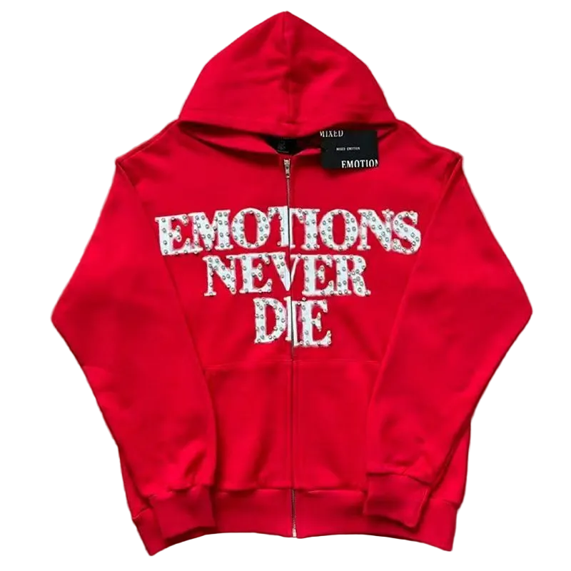 Hoodie Emotions Never Die Rojo