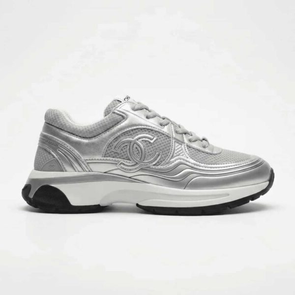 Chanel CC Runner Silver Grey