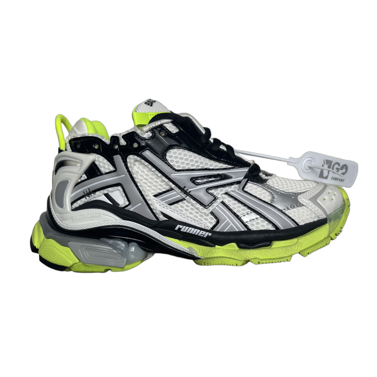 Balenciaga Runner No Led Bianco Giallo Neon Uomo