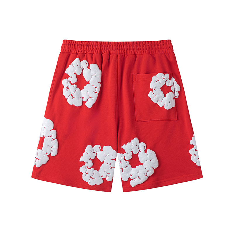 Short demin tears Rojo