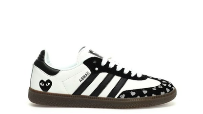 Adidas Samba Heart Print Unisex Shoes Black & White