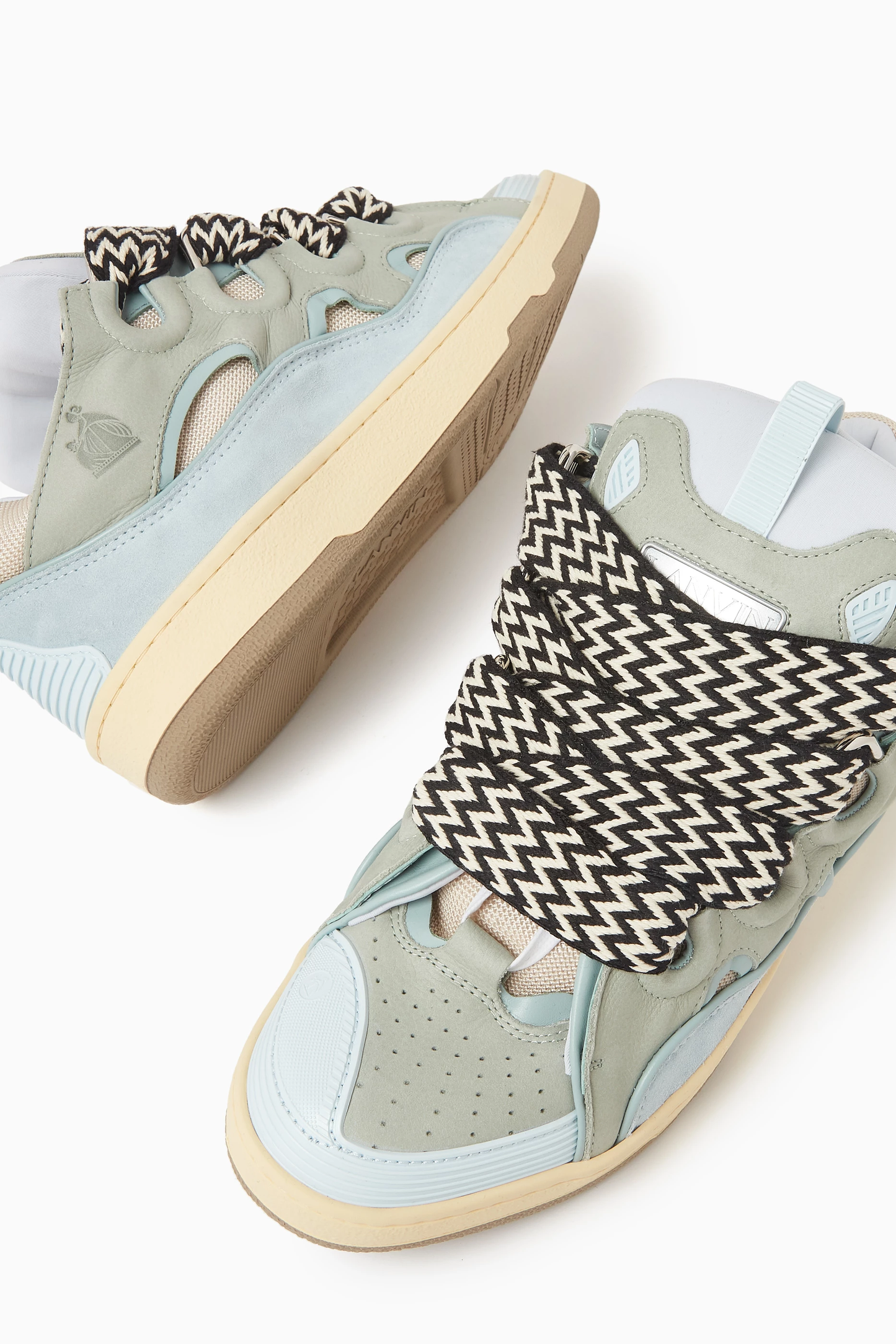 Lanvin Leather Curb Azul claro Gum