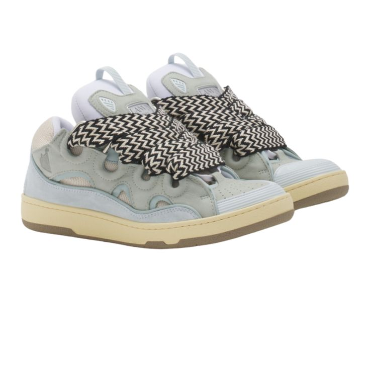 Lanvin Leather Curb Azul claro Gum