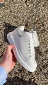 Alexander McQueen Light Gray White Oversized Crocs