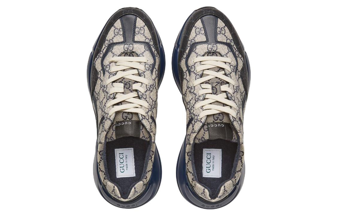 Kaufen Sie Gucci GG Rhyton Beige Blau Monogramm