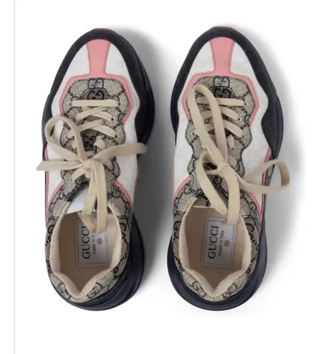 Gucci Rhyton Sneaker Beige Pink Monogram