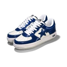 Bape Sta Patent Leather White Blue