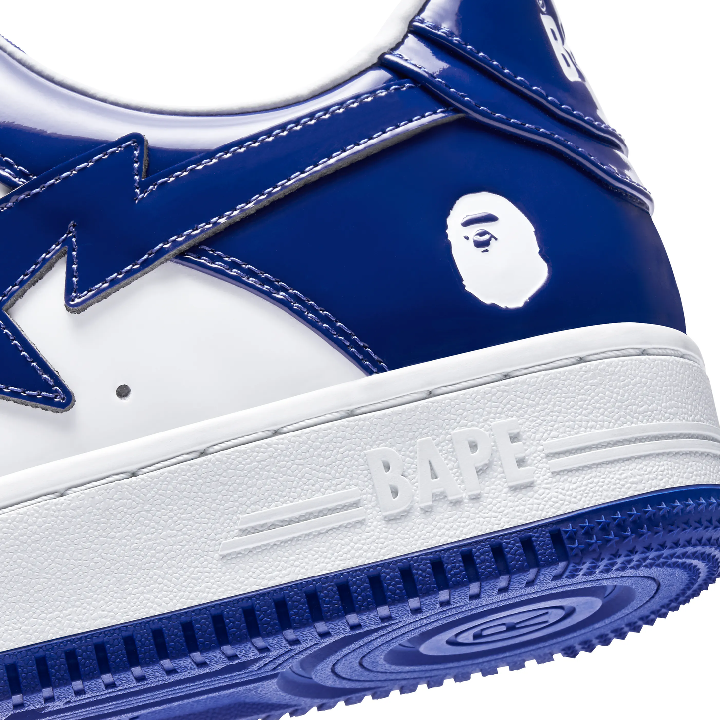 Bape Sta Patent Leather White Blue