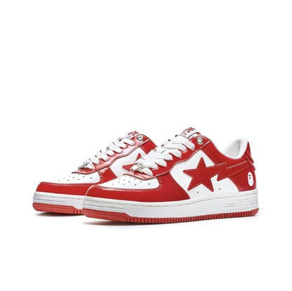 Bathing Ape BAPE Sta Charol Blanco Rojo
