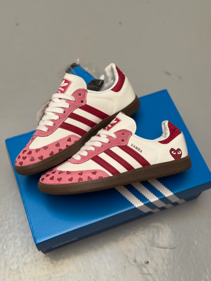 Adidas Samba Hearts White Red