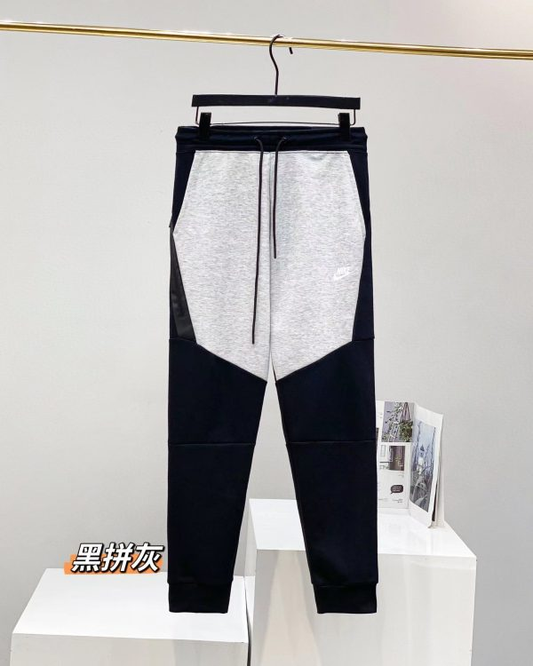 Tech-Hose Hellgrau mit Schwarz