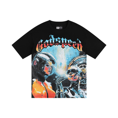 Polera Godspeed Chosen One Layered Black