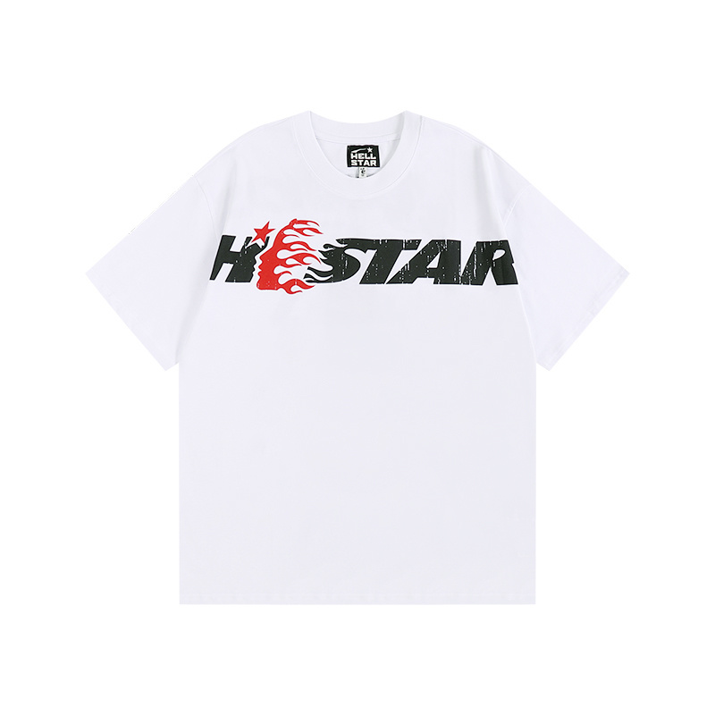 Polera Hellstar Cartoon Logo Glitter Black