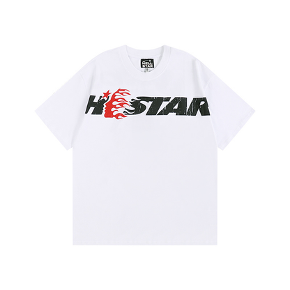 Polera Hellstar Cartoon Logo Glitter Black