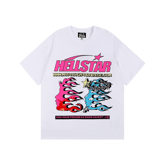 Polera Hellstar Pixel Blanco