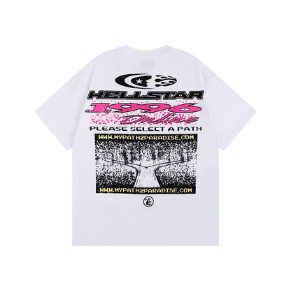 Polera Hellstar Pixel Blanco