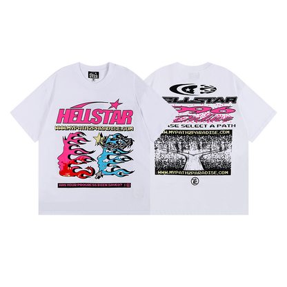 Polera Hellstar Pixel Blanco