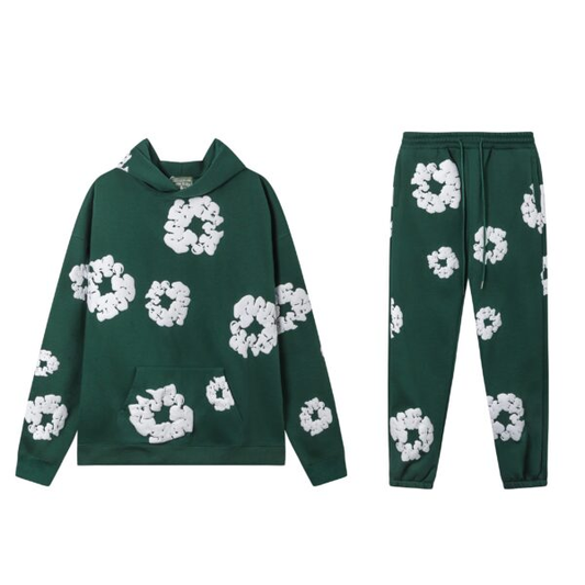 Conjunto Demin Tears verde