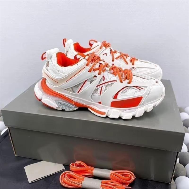 Balenciaga track led White con Red