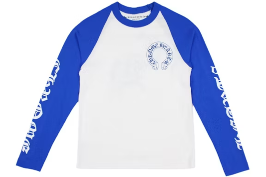 Camisa Chrome Hearts blanco con azul manga larga