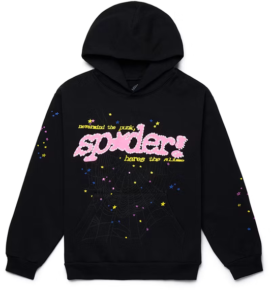 Hoodie Sp5der P*NK V2 en negro