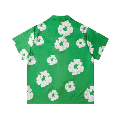 Conjunto Demin Tears Verde de botones
