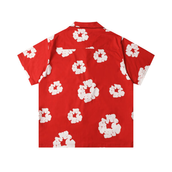 Conjunto Demin Tears Rojo Con Botones