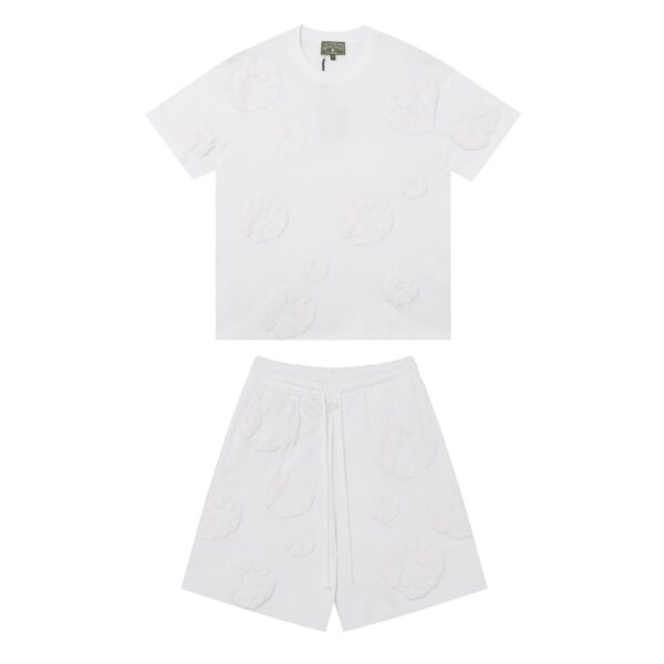 Conjunto Demin Tears Blanco con flores Blancas