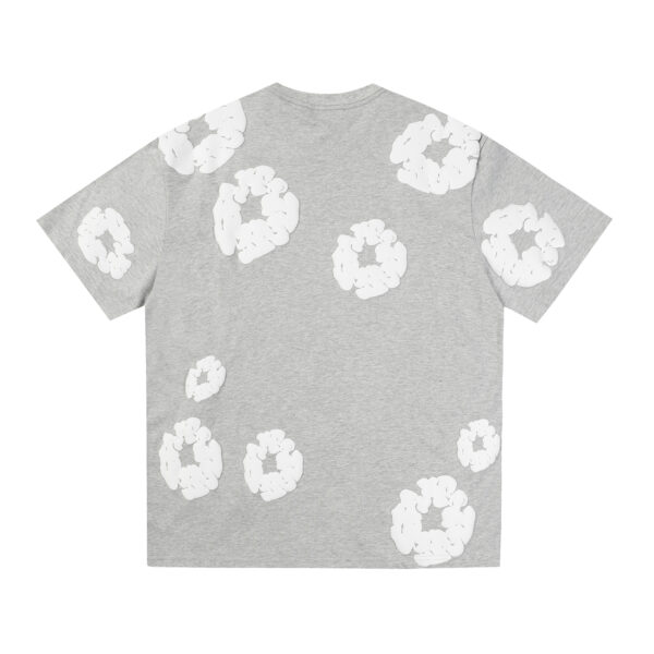 Conjunto Demin Tears Gris con flores Blancas