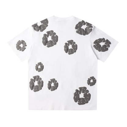 Conjunto Demin Tears Blanco con flores Grices