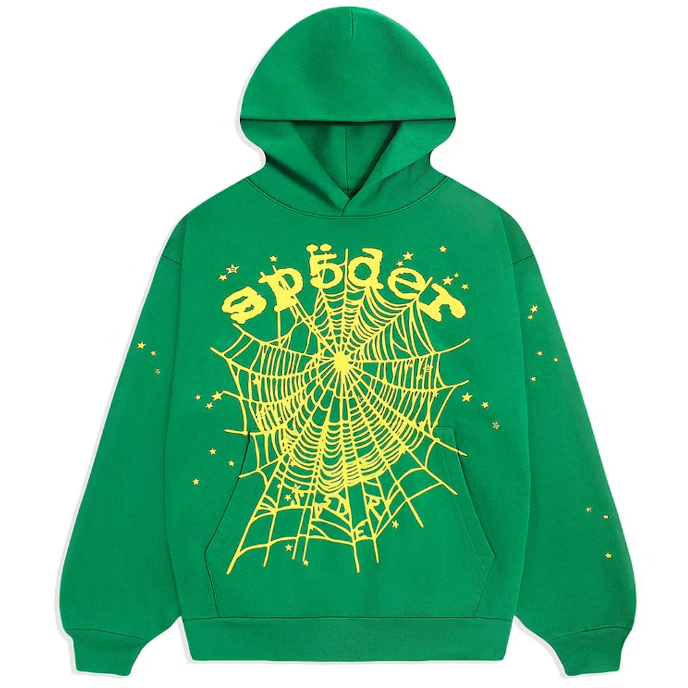 Sp5der Star Web V2 Hoodie Slime Green