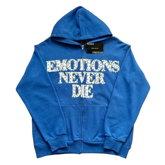 Hoodie Emotions Never Die Azul