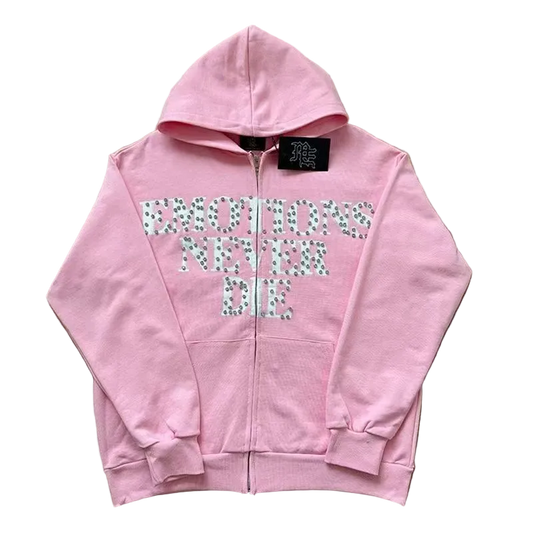 Hoodie Emotions Never Die Rosado