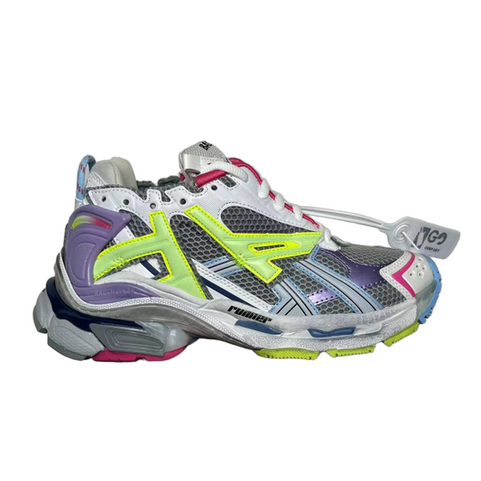 Balenciaga Runner No Led Gris Claro Violeta Neón