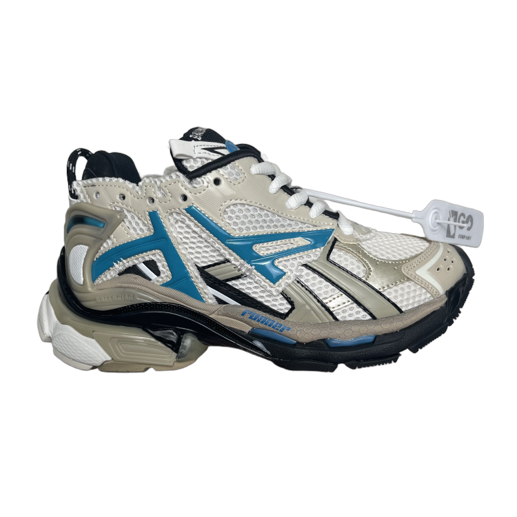 Balenciaga Runner No Led blanco con gris y azul