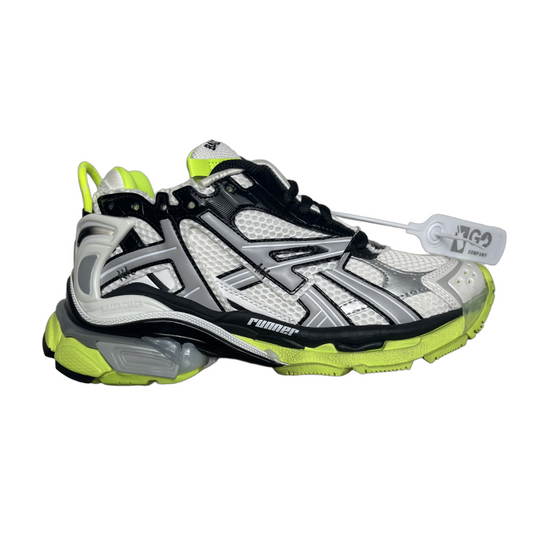 Balenciaga Runner No Led Bianco Giallo Neon Uomo