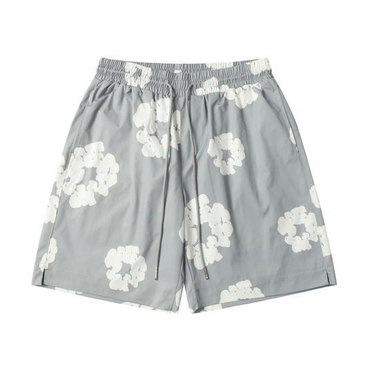 Short Demin tears Cotton Gris