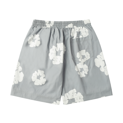Short Demin tears Cotton Gris