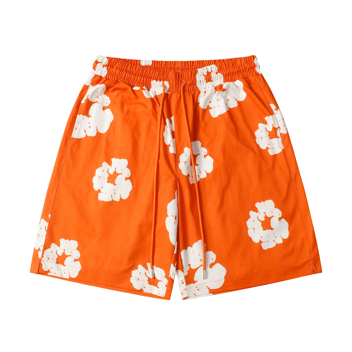 Short Demin Tears Cotton Naranja