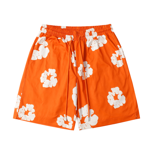 Short Demin Tears Cotton Naranja