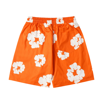 Short Demin Tears Cotton Naranja
