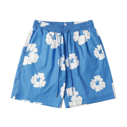 Short Demin Tears Cotton Azul