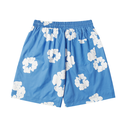 Short Demin Tears Cotton Azul